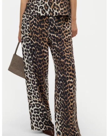 Pantaloni dama -  304951015 - Viscoza - Maro - Maro
