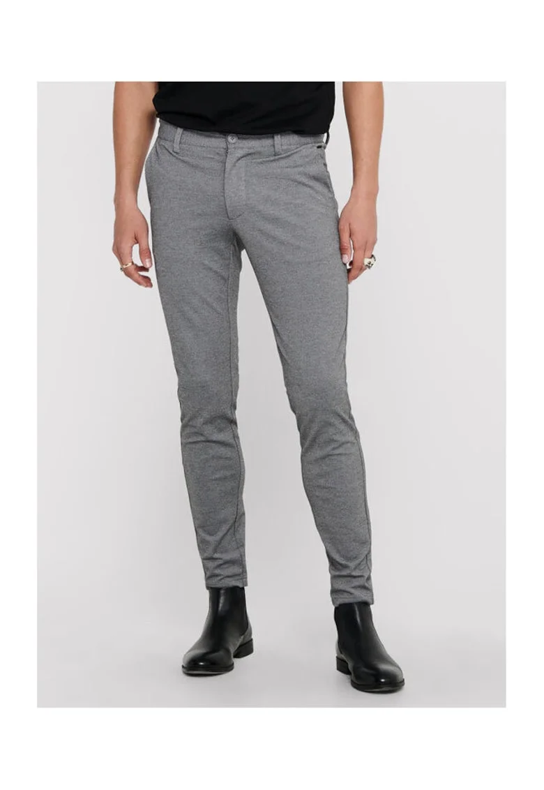 Pantaloni Barbati -  208502689 - Viscoza - Poliester - Gri - Gri