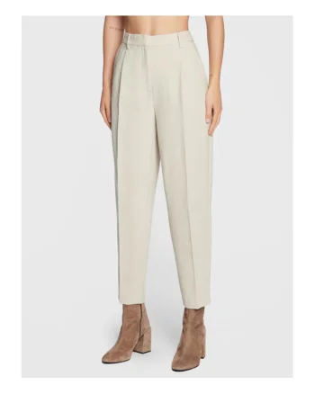 Pantaloni dama -  301665342 - Poliester reciclat/Viscoza - Bej - Bej