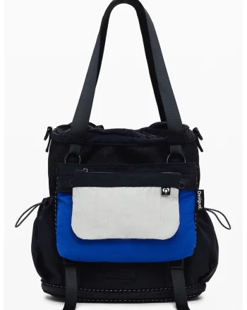Rucsac convertibil cu model colorblock - Negru/Albastru