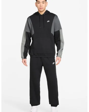 Trening din material fleece cu model colorblock Club - Negru/Gri inchis