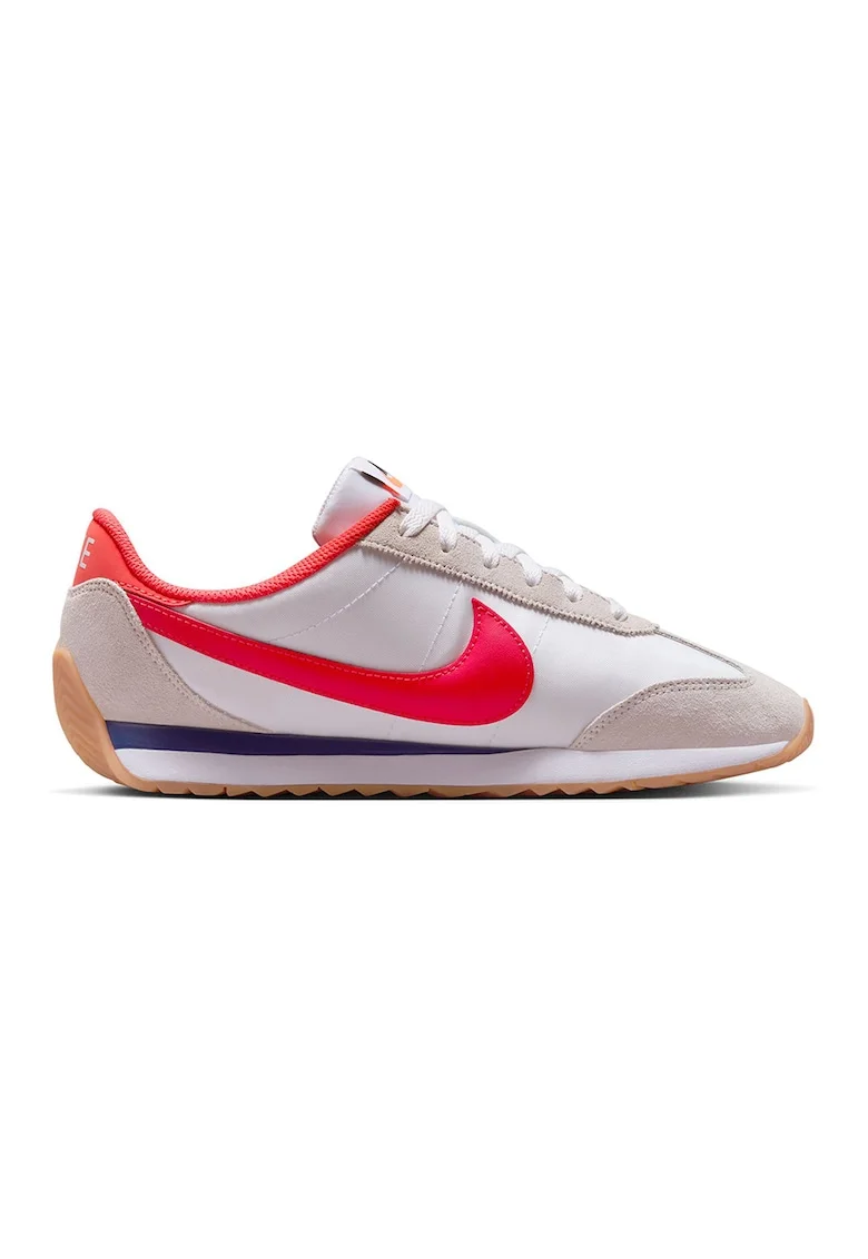Pantofi sport Pacific cu logo si garnituri de piele intoarsa - Rosu/Alb/Bej