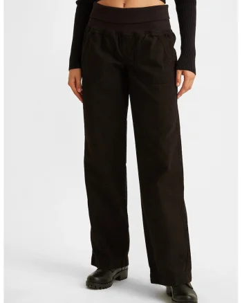 Pantaloni din bumbac cu croiala dreapta - Negru