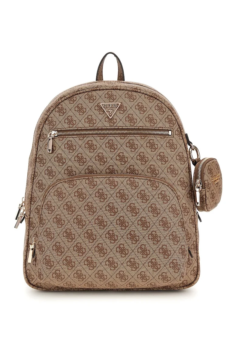 Rucsac cu model monograma Power Play II - Maro taupe