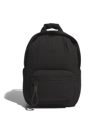 Rucsac din material textil cu fermoar si barete ajustabile - Negru