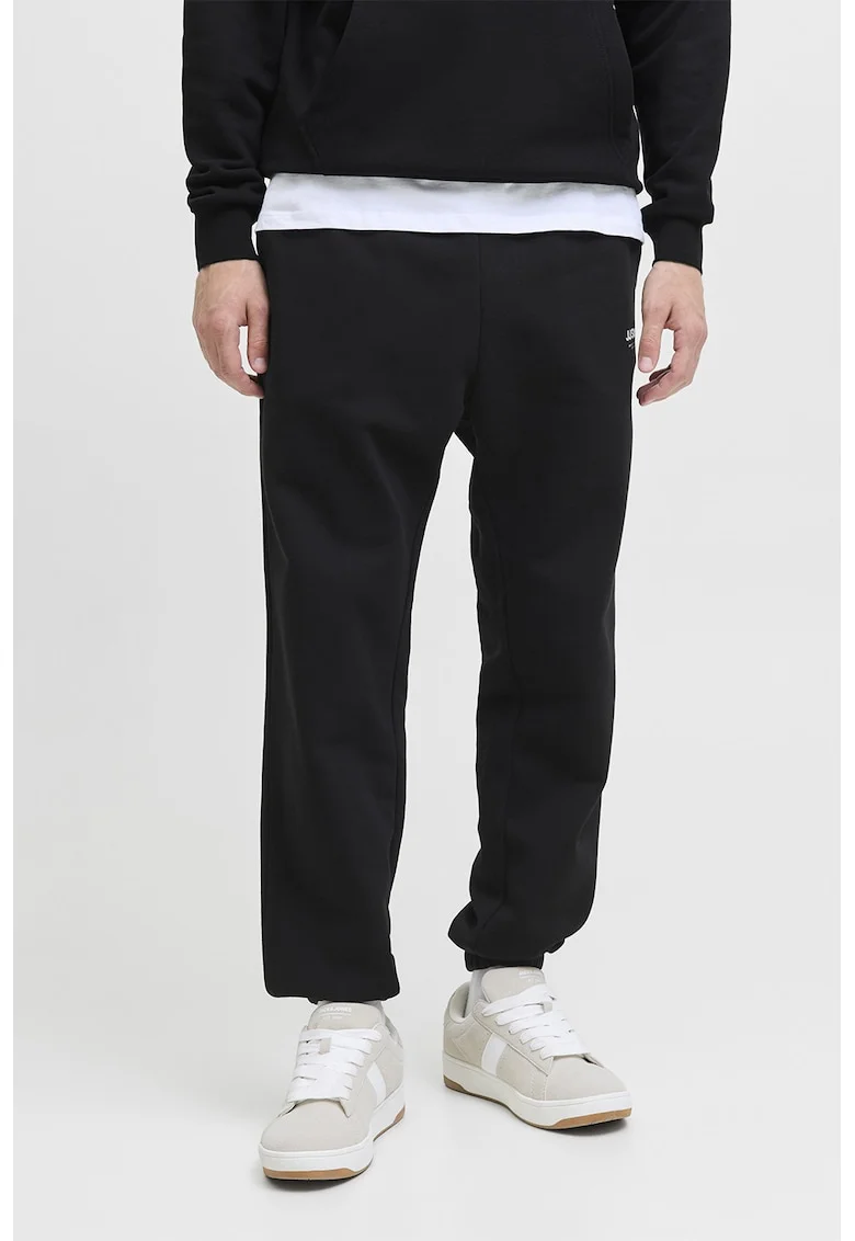 Pantaloni de trening cu talie ajustabila - Negru/Alb optic