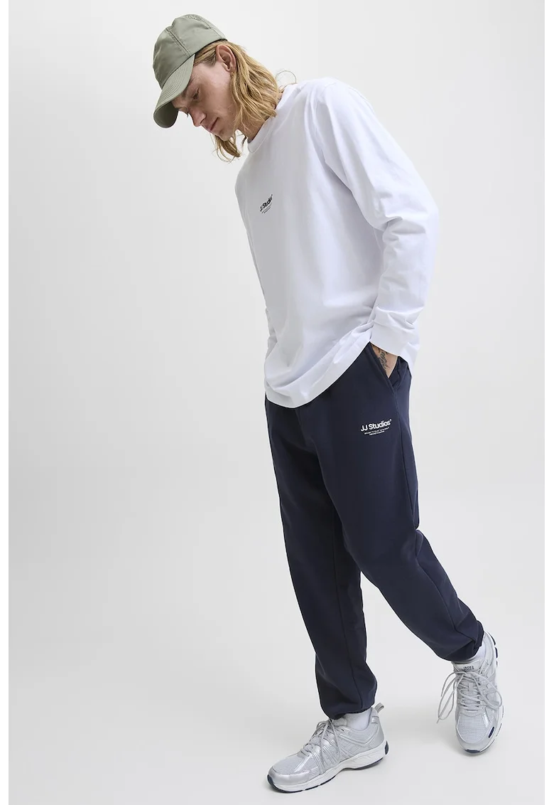 Pantaloni de trening cu talie ajustabila - Bleumarin