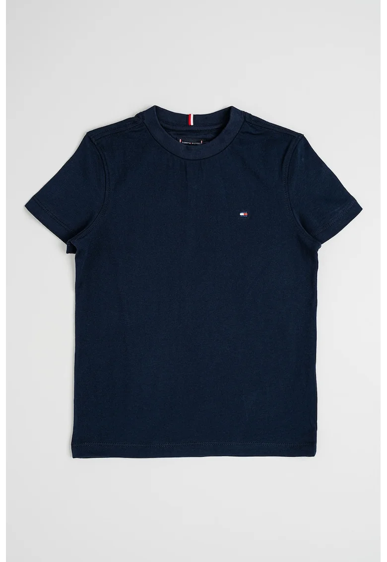 Tricou regular-fit din bumbac cu logo discret - Bleumarin