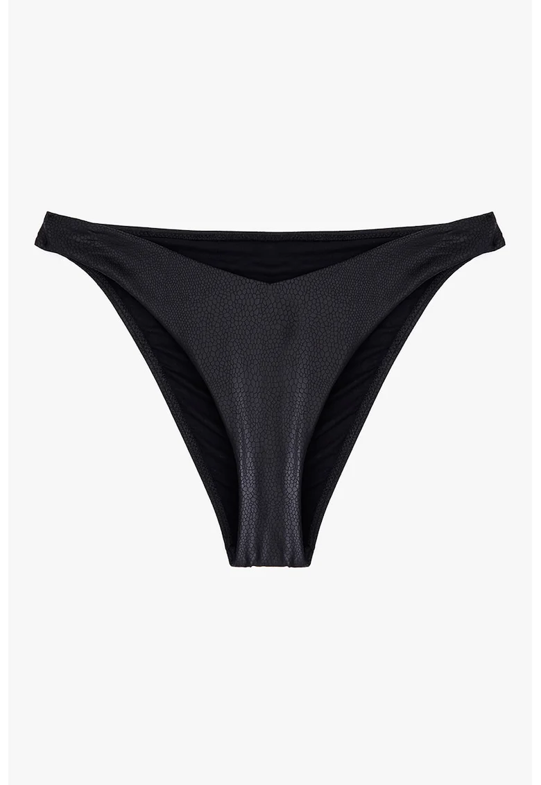 Slip cu model piele de reptila - Negru