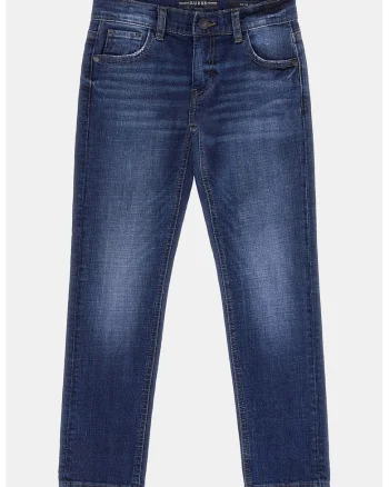 Blugi slim fit cu talie medie - Bleumarin