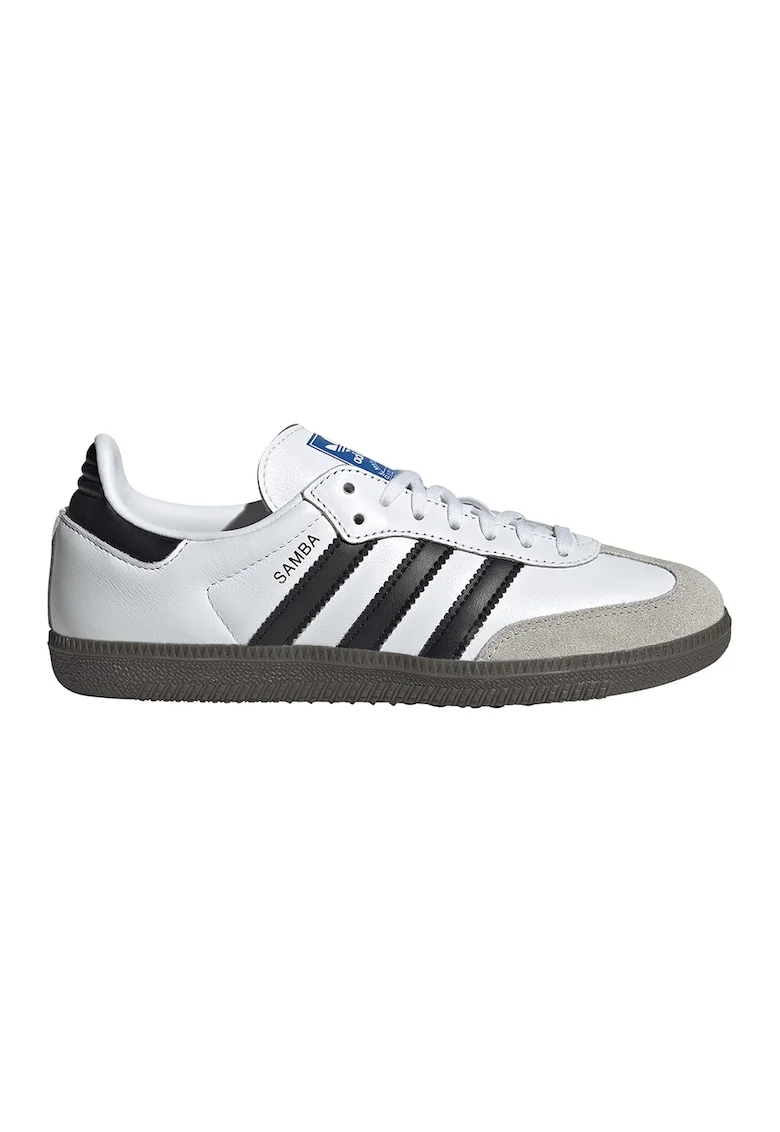 Pantofi sport Samba OG de piele ecologica cu insertii din piele intoarsa - Alb/Negru/Grej