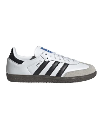 Pantofi sport Samba OG de piele ecologica cu insertii din piele intoarsa - Alb/Negru/Grej