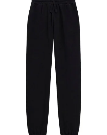Pantaloni de trening din bumbac cu snur - Negru