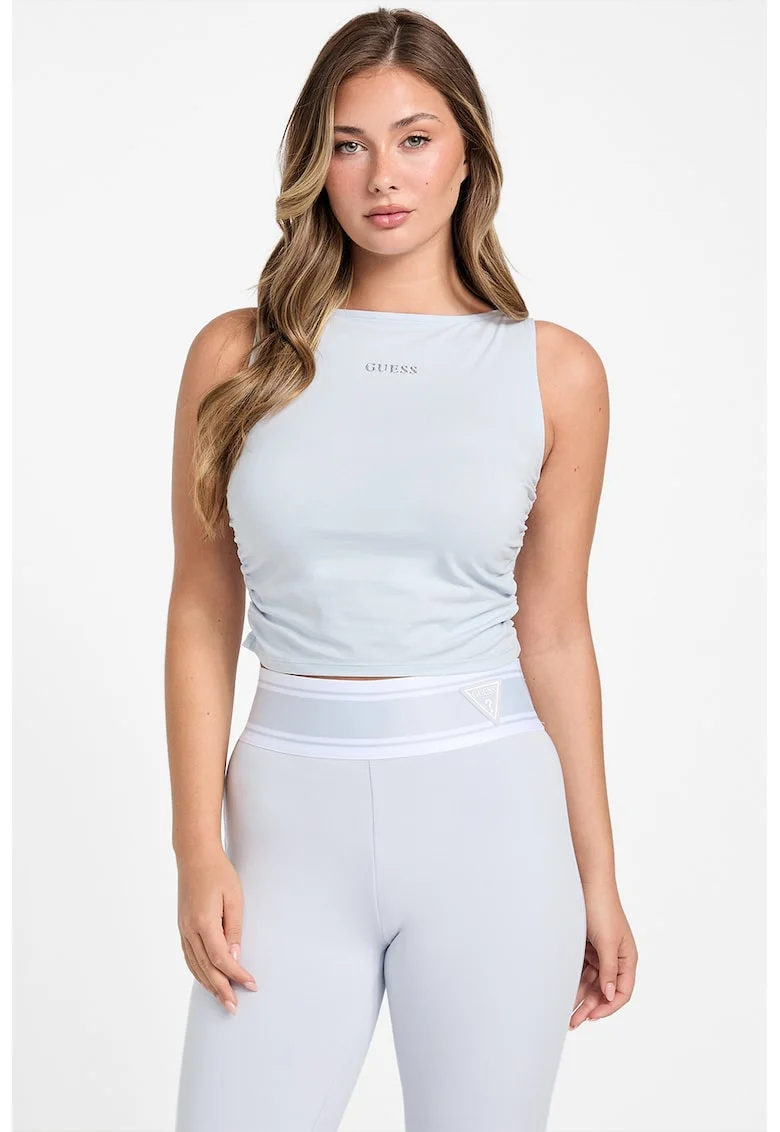 Top crop pentru fitness - Albastru glaciar