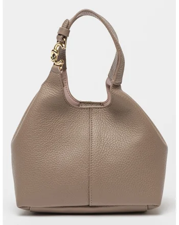 Geanta tote din piele Easy - Maro taupe deschis