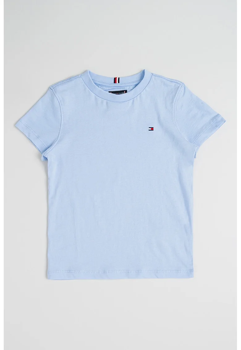 Tricou regular-fit din bumbac cu logo discret - Albastru deschis