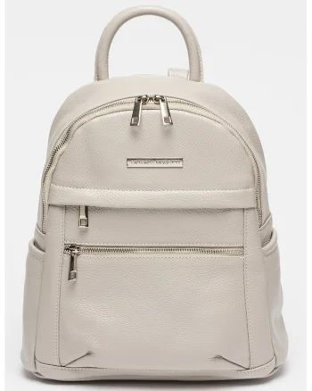 Rucsac de piele cu buzunare multiple - Grej