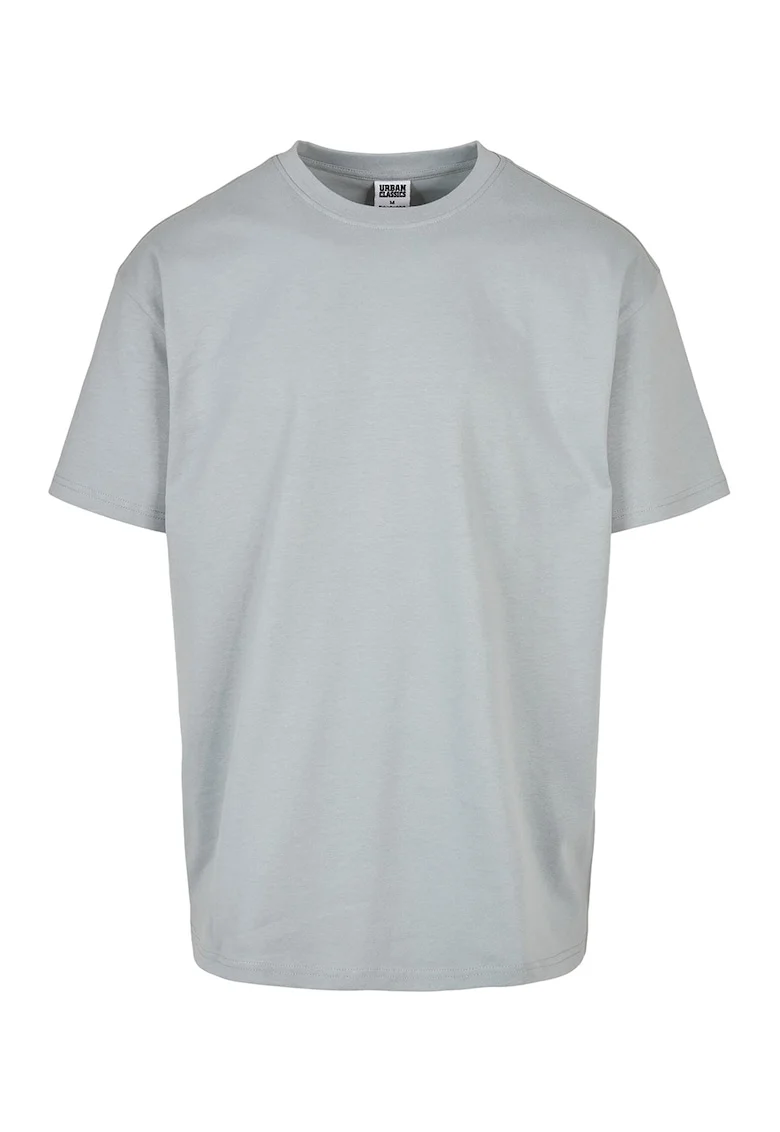 Tricou supradimensionat cu maneci cazute - Gri cenusiu