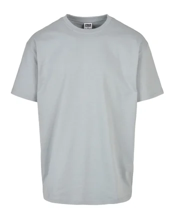 Tricou supradimensionat cu maneci cazute - Gri cenusiu