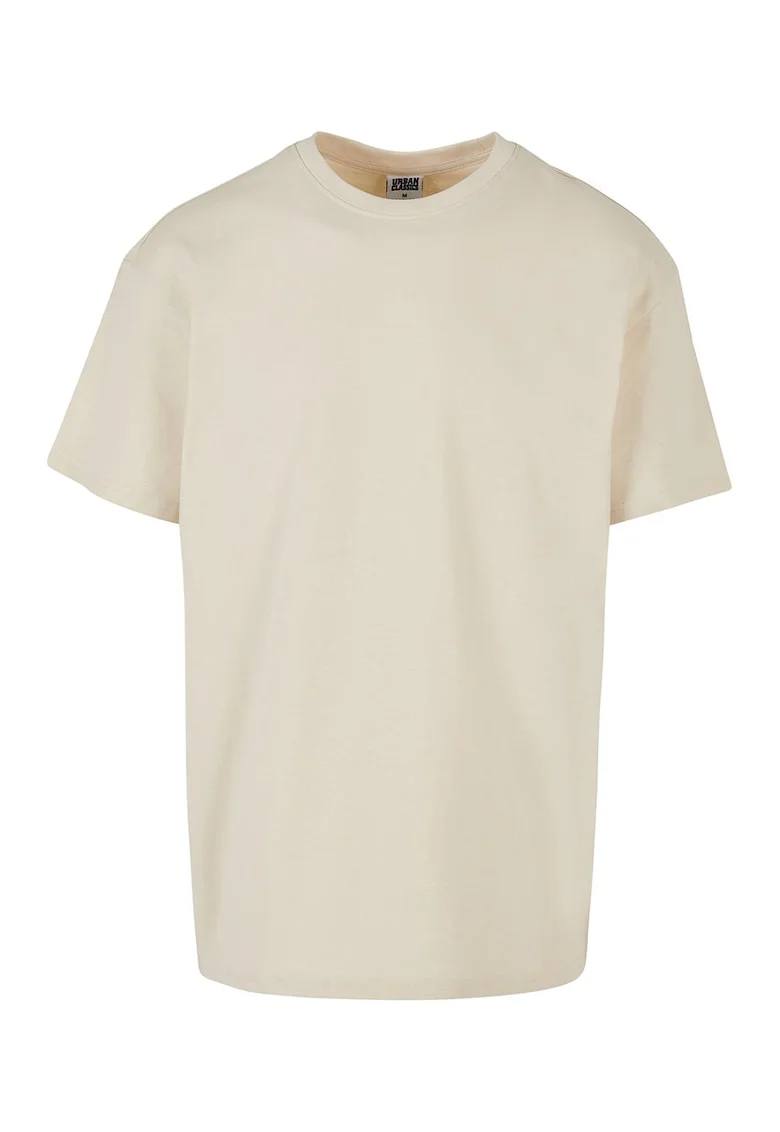 Tricou supradimensionat cu maneci cazute - Alb fildes