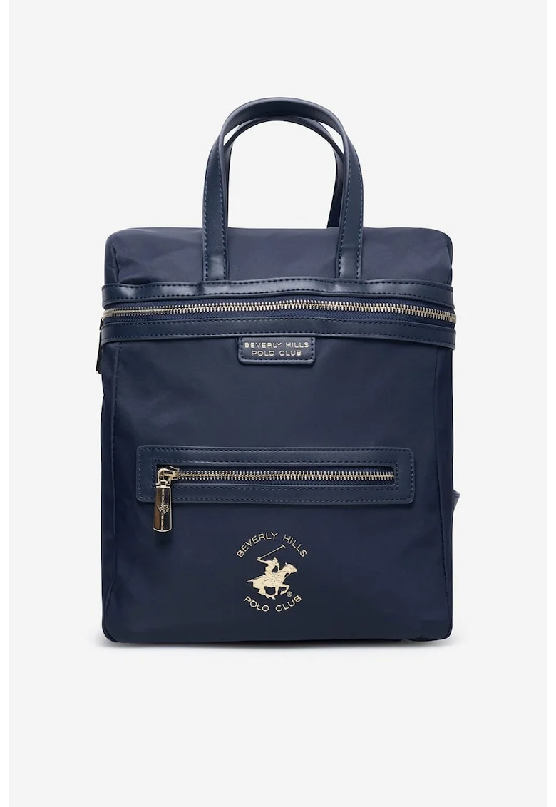 Rucsac cu fermoar si buzunar frontal - Bleumarin