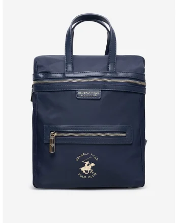 Rucsac cu fermoar si buzunar frontal - Bleumarin