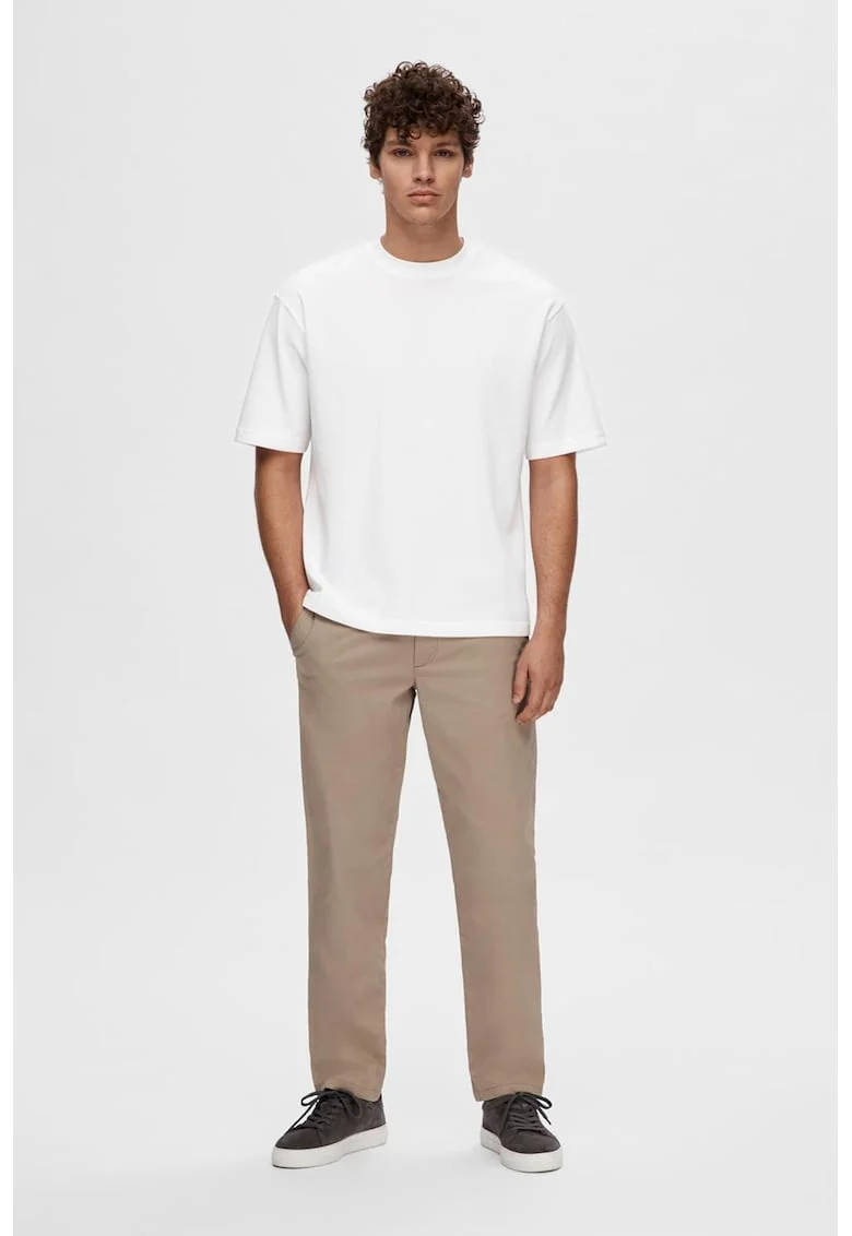 Tricou supradimensionat cu maneci cazute Oscar - Alb