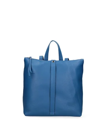 Rucsac de piele cu aspect texturat 27165 - Albastru inchis