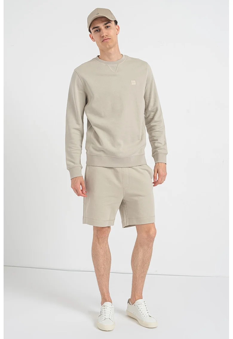 Bluza de trening relaxed fit cu decolteu la baza gatului Westart - Grej