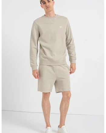 Bluza de trening relaxed fit cu decolteu la baza gatului Westart - Grej