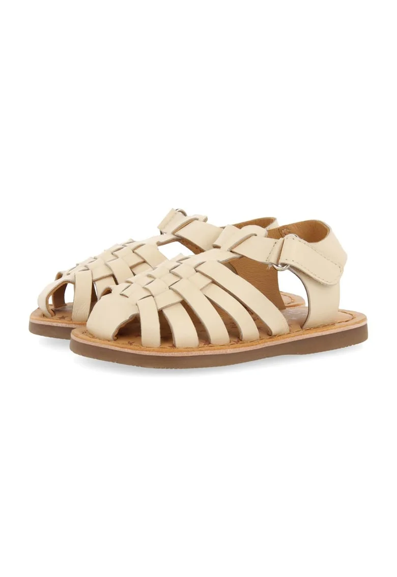 Sandale fisherman de piele Harrah - Alb fildes