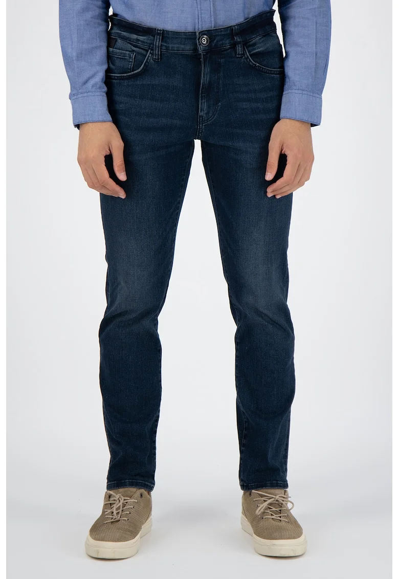Blugi slim fit cu croiala dreapta Marvin - Albastru inchis