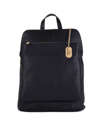 Rucsac de piele cu model convertibil Nora - Bleumarin