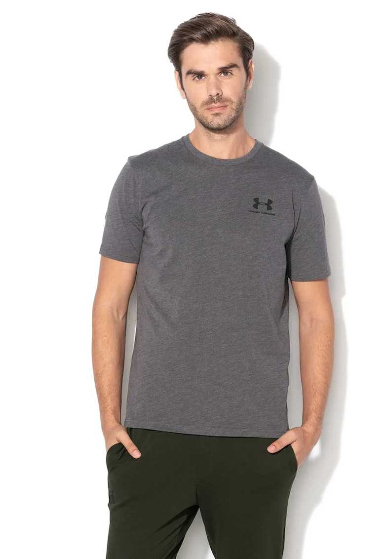Tricou cu decolteu rotund - pentru fitness Sportstyle - Gri