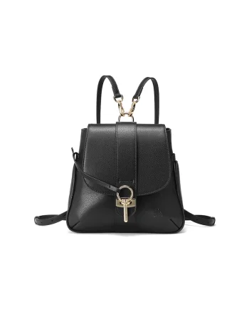 Rucsac din piele cu barete detasabile Rhys - Negru