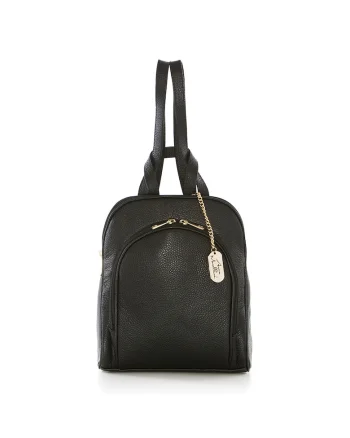 Rucsac negru - de Dama -  din piele naturala produsa in Itadwqfxzgqlia WB113230-BLACK (10 - Negru