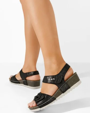 Sandale cu platforma Eliasea negre