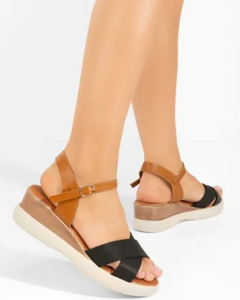Sandale cu platforma Andrea negre
