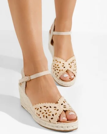 Sandale tip espadrile Finana bej