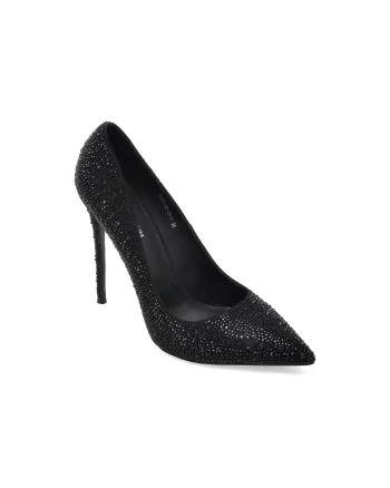Pantofi eleganti EPICA PREMIUM negri, 2317215, din piele intoarsa