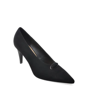 Pantofi eleganti EPICA PREMIUM negri, 601D, din piele intoarsa