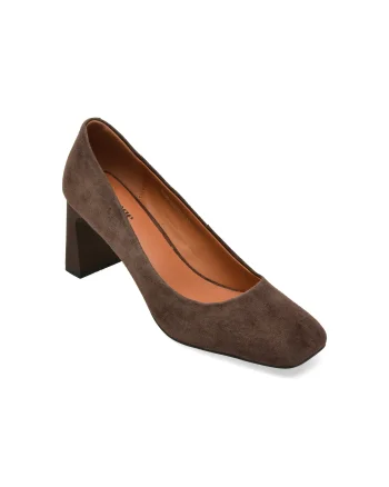 Pantofi IMAGE maro, 82982, din piele intoarsa