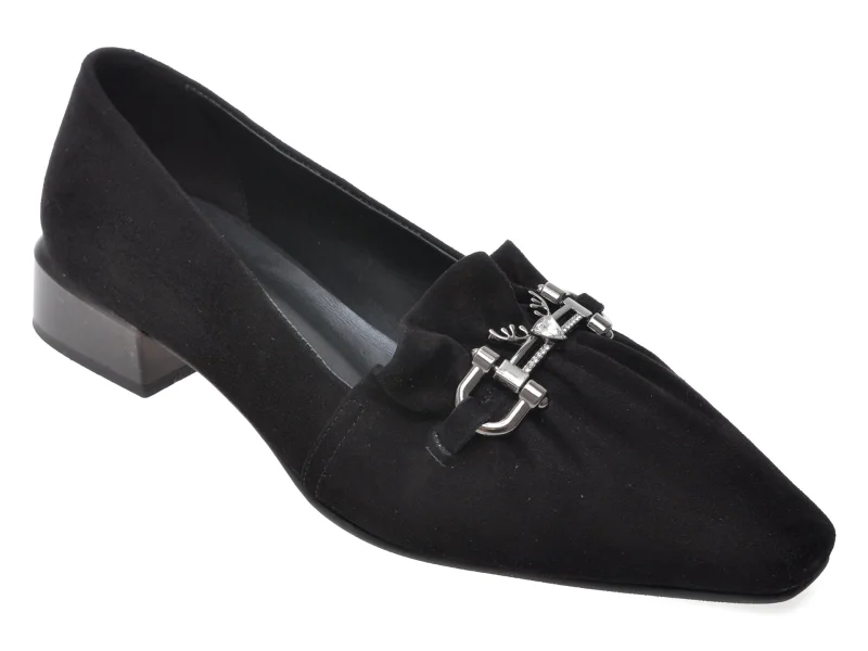 Pantofi eleganti EPICA negri, 354021, din piele intoarsa