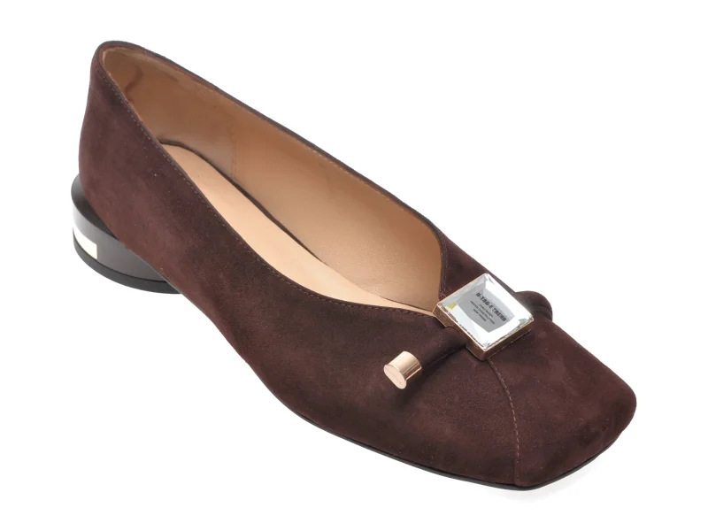 Pantofi EPICA maro, 1474678, din piele intoarsa