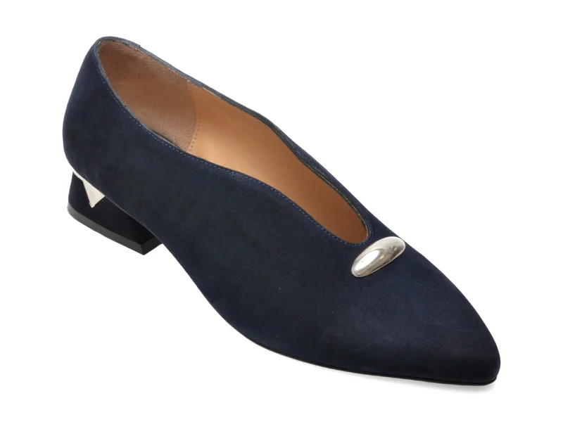 Pantofi eleganti EPICA bleumarin, 3671896, din piele intoarsa