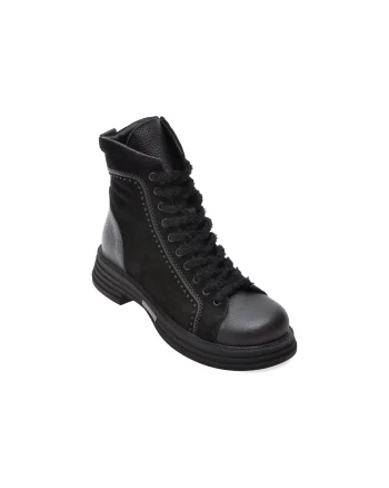 Ghete GRYXX negre, 4212726, din piele intoarsa