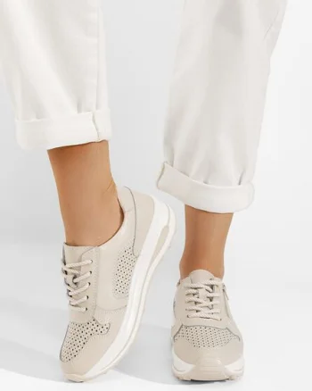 Sneakers dama piele Cidra bej