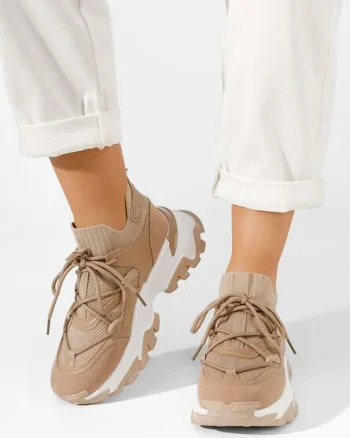 Sneakers dama Andrasta kaki