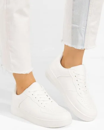 Sneakers dama Geneua albi