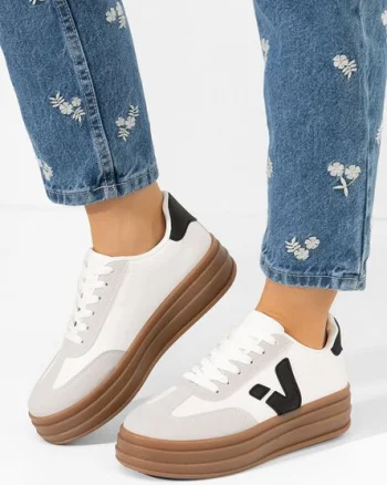 Sneakers dama Linelsa albi